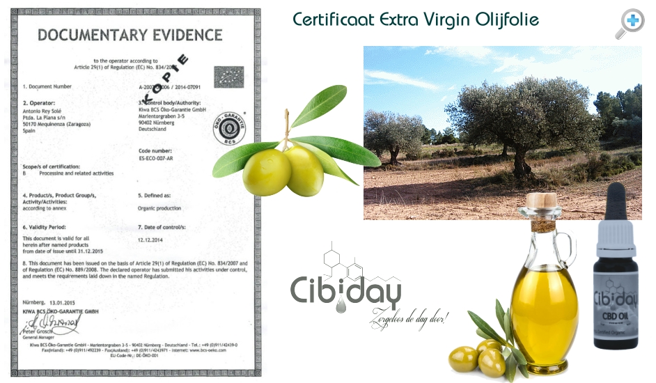 Certificaat Extra Virgin Olijfolie